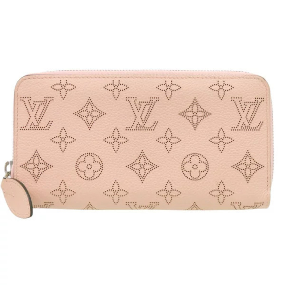 Louis Vuitton Zippy Wallet Monogram Mahina Magnolia Pink Long LV